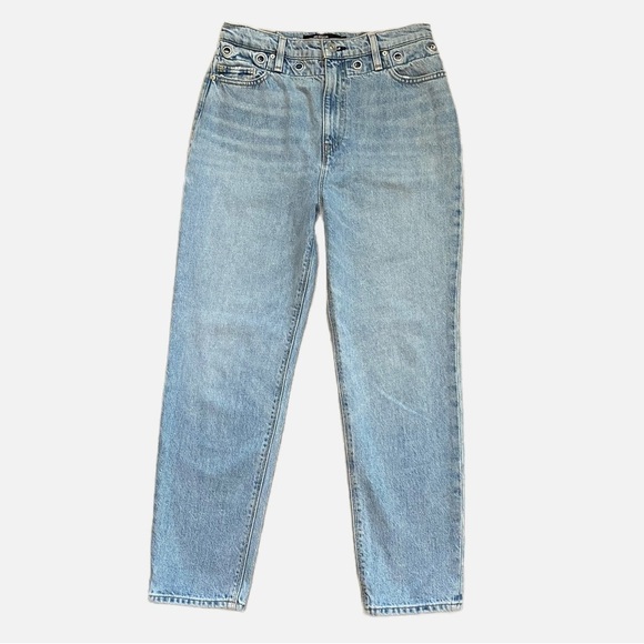 Hudson Jeans Elly High Rise Tapered Crop Denim Jeans In Skyline Size 25 - Picture 1 of 15